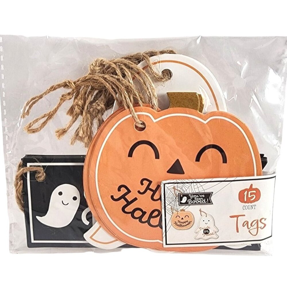 NIP Horizon Group USA Halloween Gift Name Label Tags Holiday Pumpkin Ghost Cute